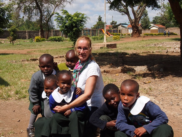 Ria with children